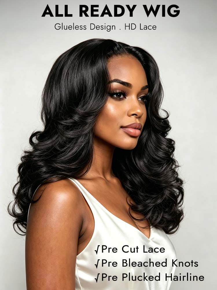 Layered Wave  Glueless Salon Styled Wig