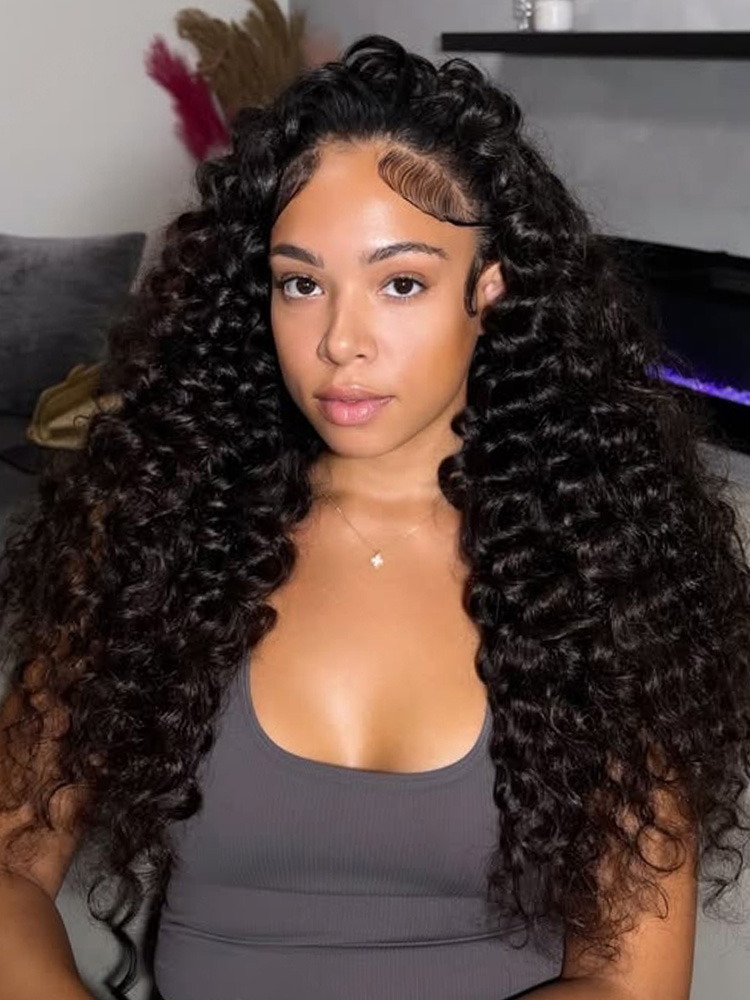 Natural Black Wand Curl Wig
