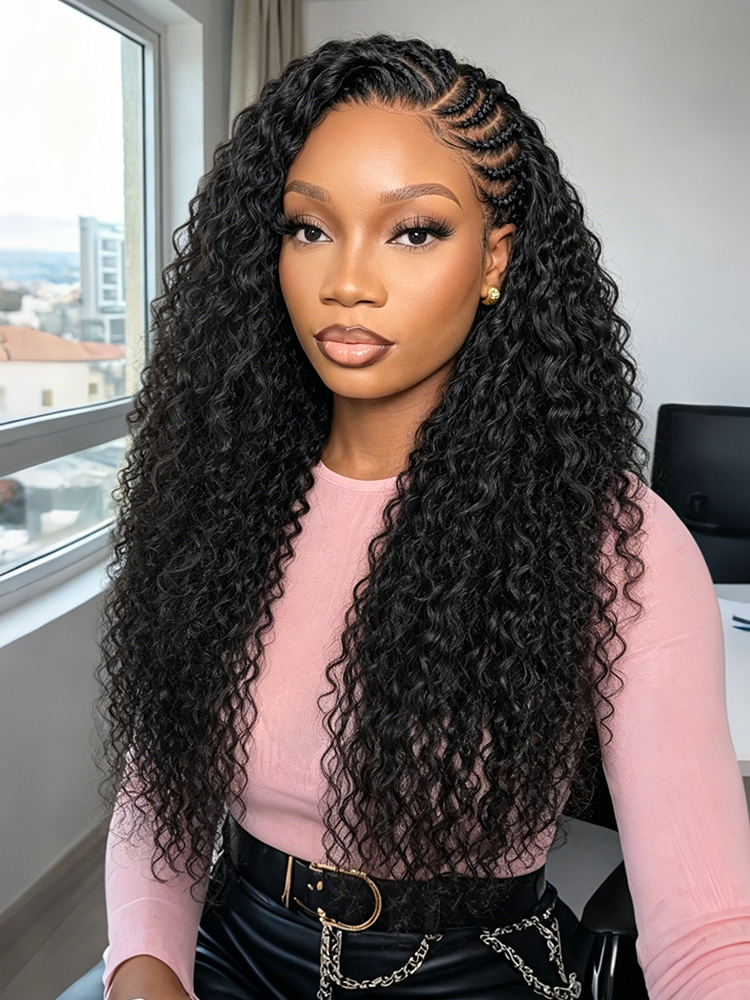 Side Pre-Braided Water Wave Wig