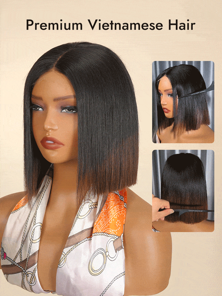 Raw Vietnamese Straight Bob Human Lace Wig
