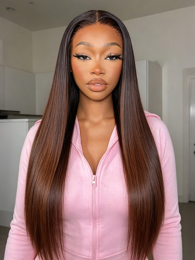 Ombre Silky Straight Lace Wigs
