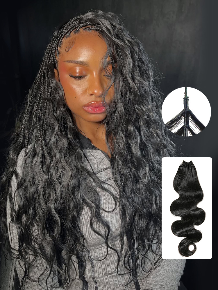 Body Wave Feather Crochet Hair