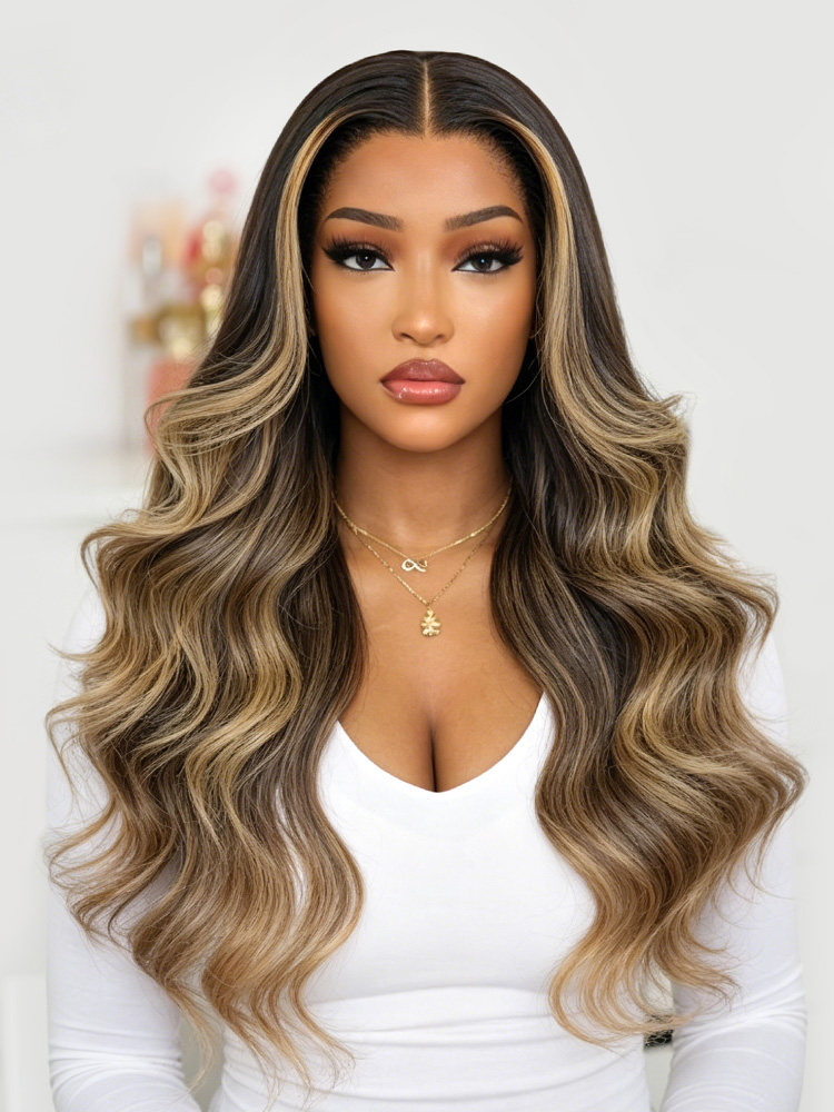 M Hairline Highlight Wig Human Hair