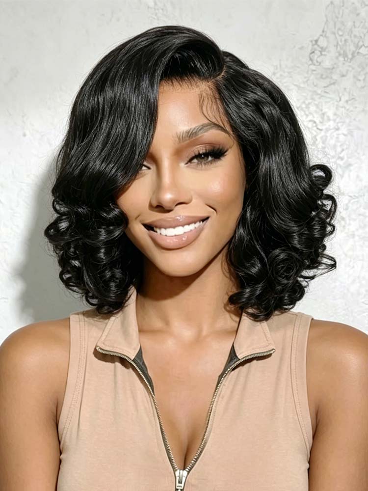 C Part Bouncy Curls 5x7 Transparent Lace Ready To Go Wigs 250% Density