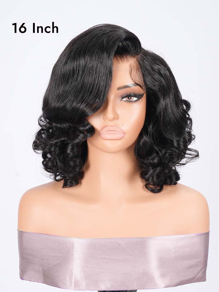 Bouncy Curls Human Hair  HD Lace Wig