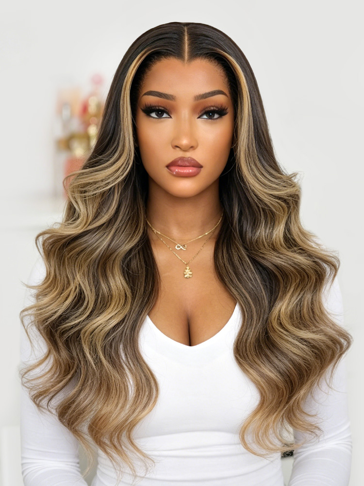 M Hairline Highlight Wig Human Hair