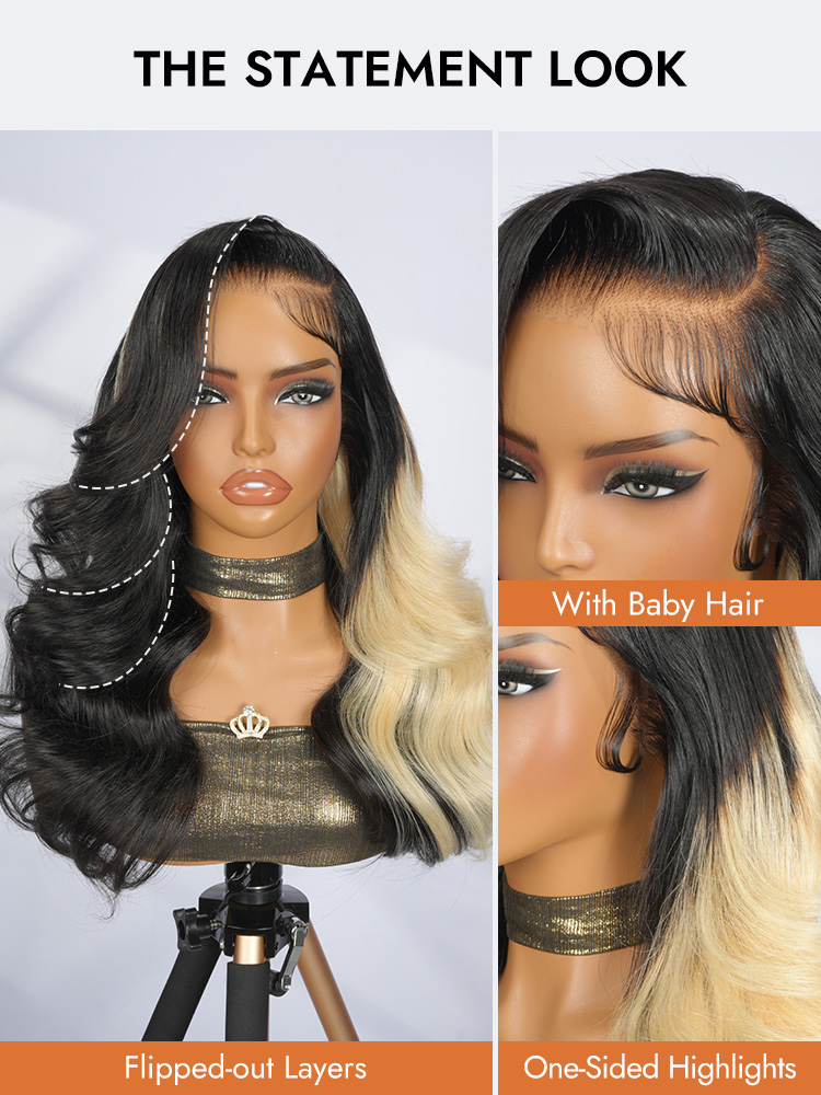 Highlight Blonde Human Hair Wig 