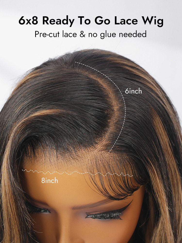 C Part Highlight 6X8 Lace Wig