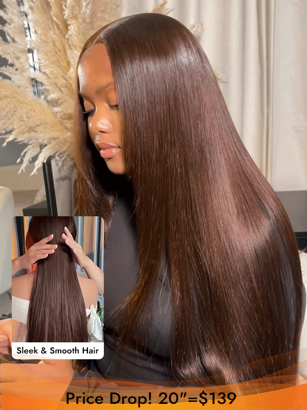 Dark Brown Body Wave  Human Hair Wig