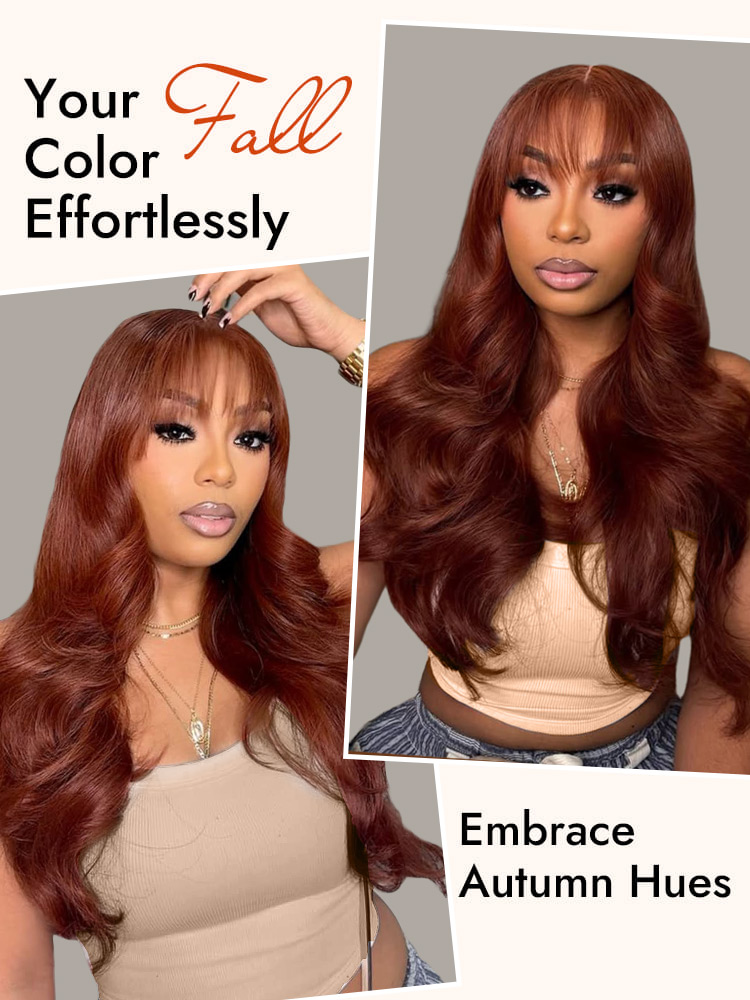 Ginger Brown Body Wave Glueless Wigs