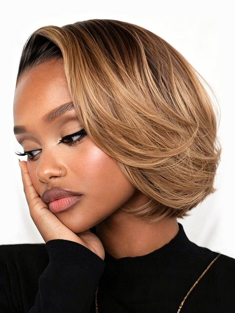  13x4 Lace Frontal Ombre Blonde Human Hair Wigs
