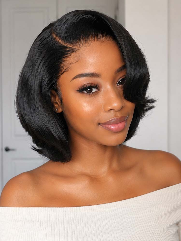 natural look  Wavy Bob wig 