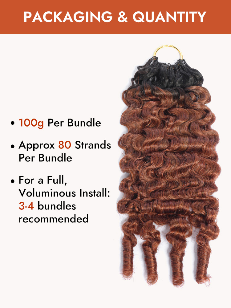 Feather Crochet Burmese Curly Hair Extensions