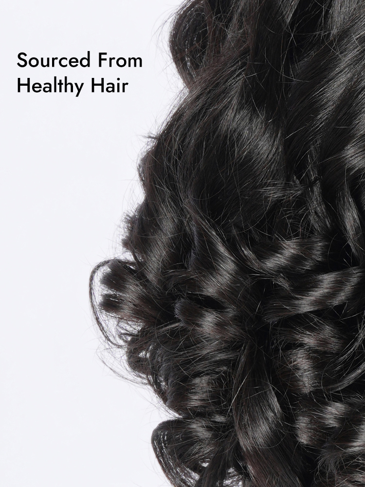 Full Density Human Hair Bouncy Wave Wig