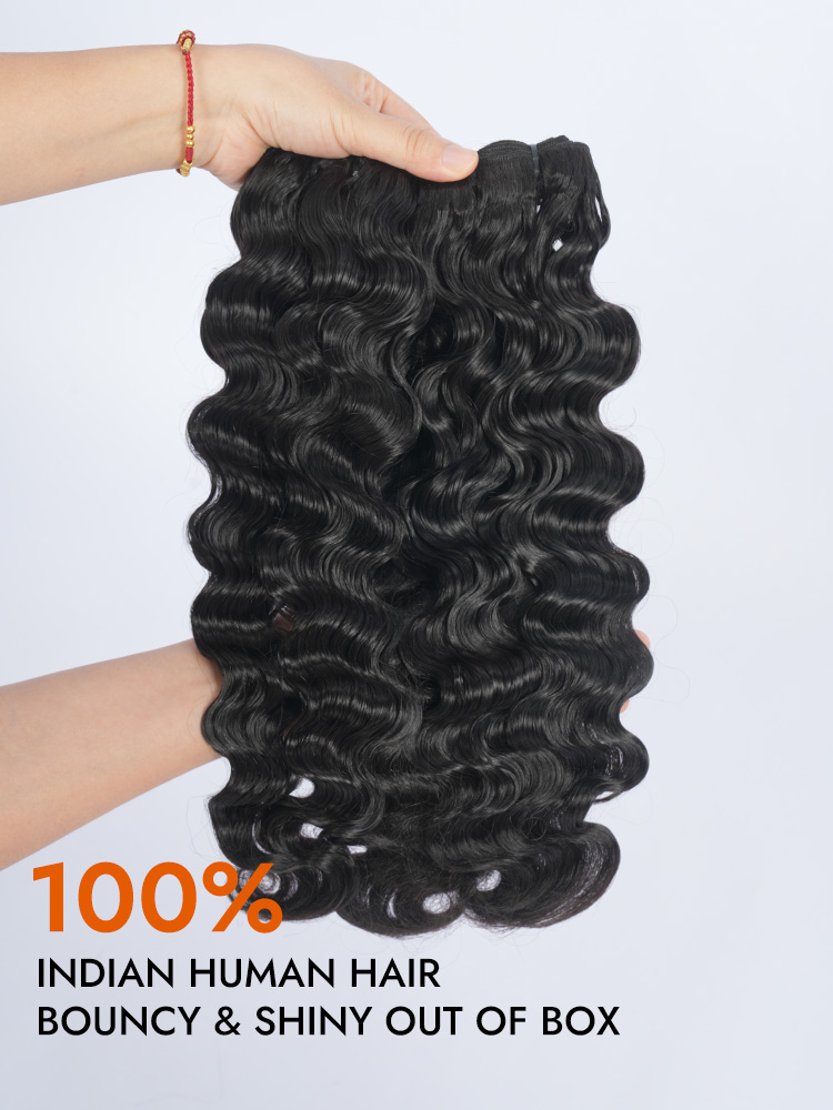 Two bundles curly raw indian hair