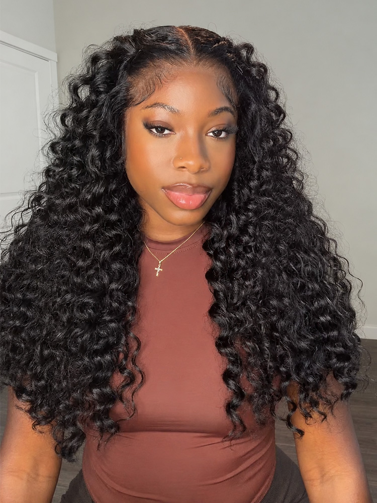 Full Curly Lace Front Wand Curl Wig
