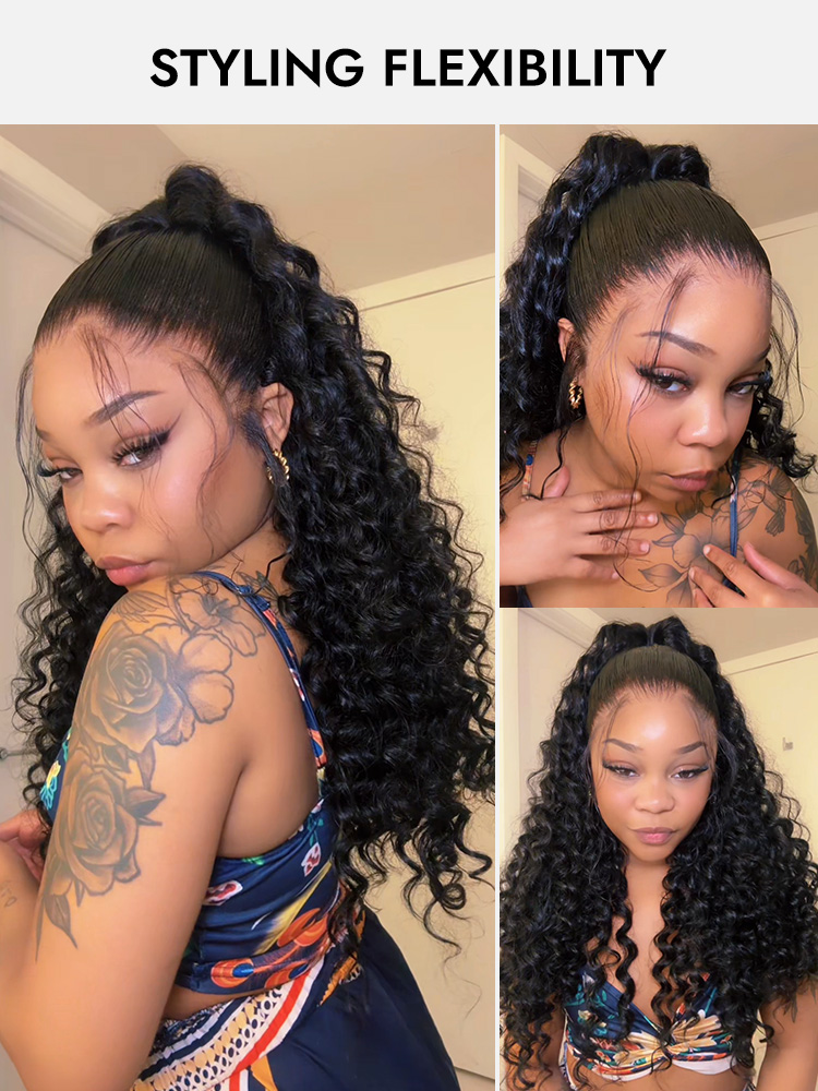 Bouncy Curling Wand Glueless Wig