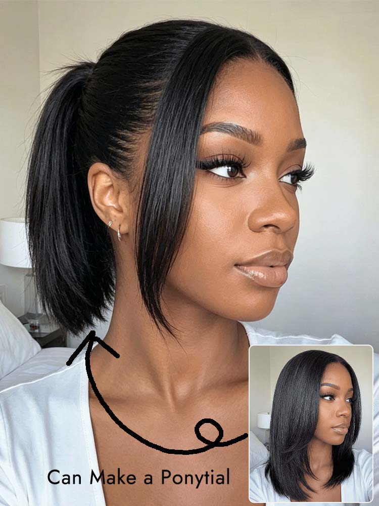 12 Inch Straight Human Hair Wig