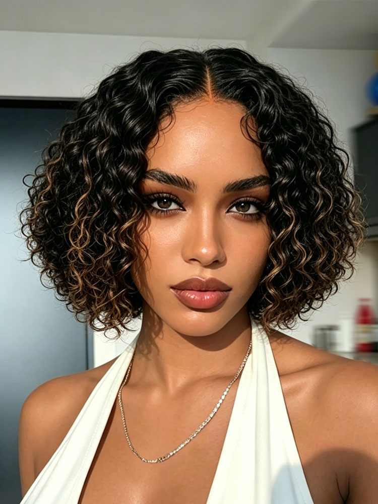 Highlight Water Wave Human Hair Wig