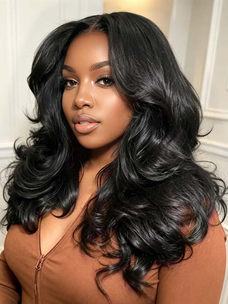 Layered Cut Pre Cut & Plucked Lace Wig