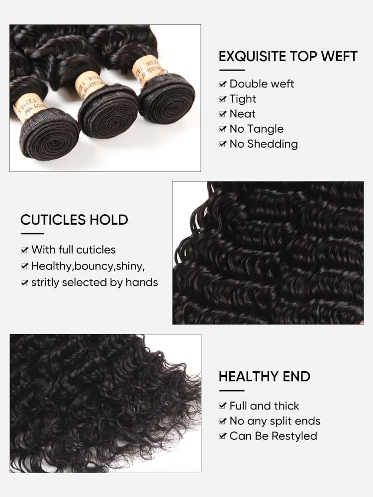 Double Weft Deep Wave 3 Bundles