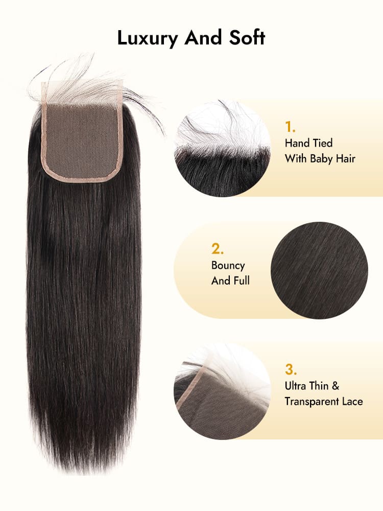 Soft Straight Hair Lace Closure