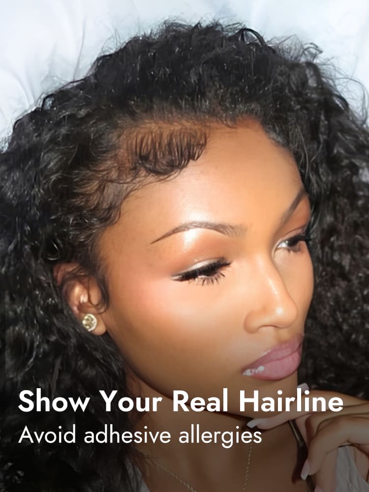 Burmese Curly Half Wig With Natural Hairline