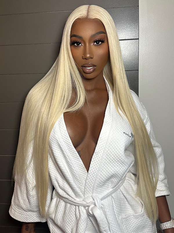 613 Blonde Straight Human Hair Wig