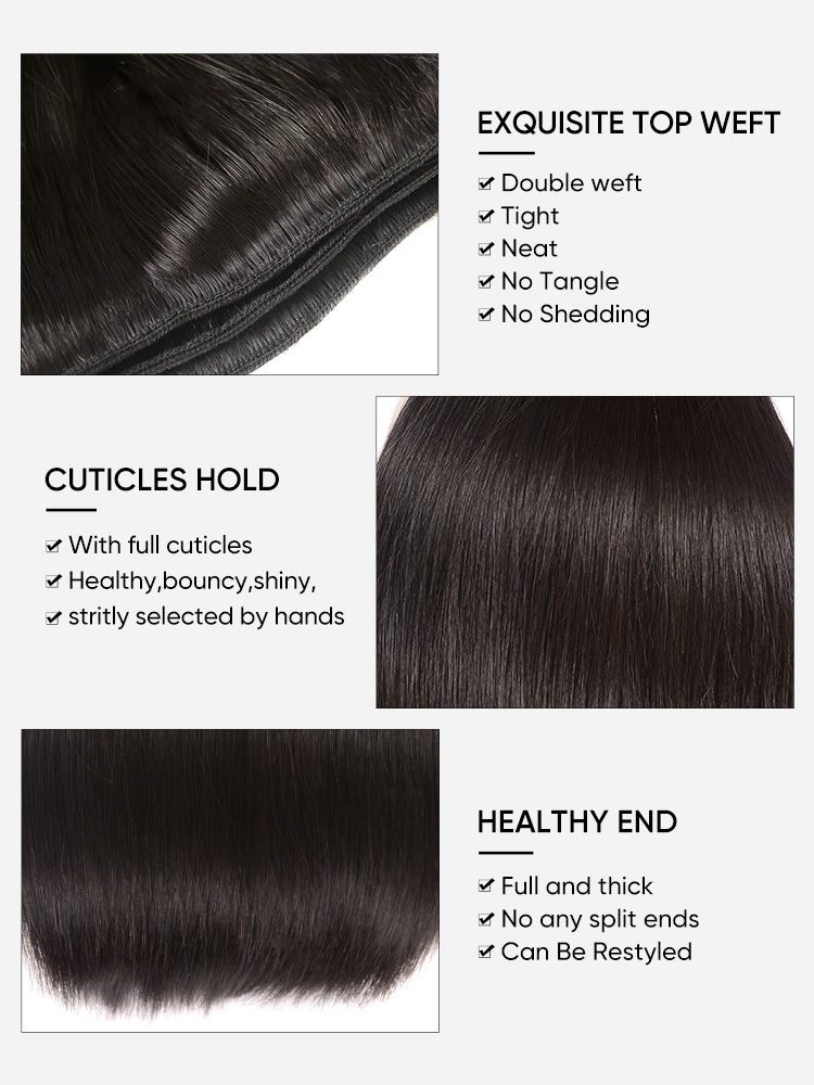 Straight Human Hair Extensions