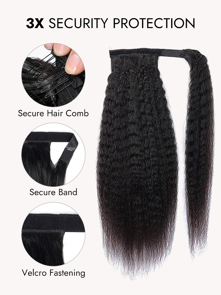 Kinky Straight Ponytail Extension