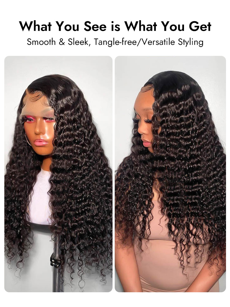 Deep Wave Lace Wigs Human Hair