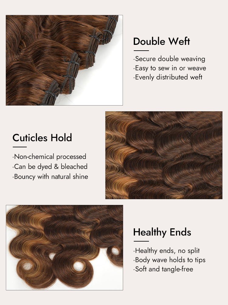 Highlight Body Wave Hair Bundles