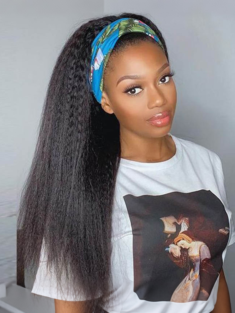 Kinky Straight Headband Wigs