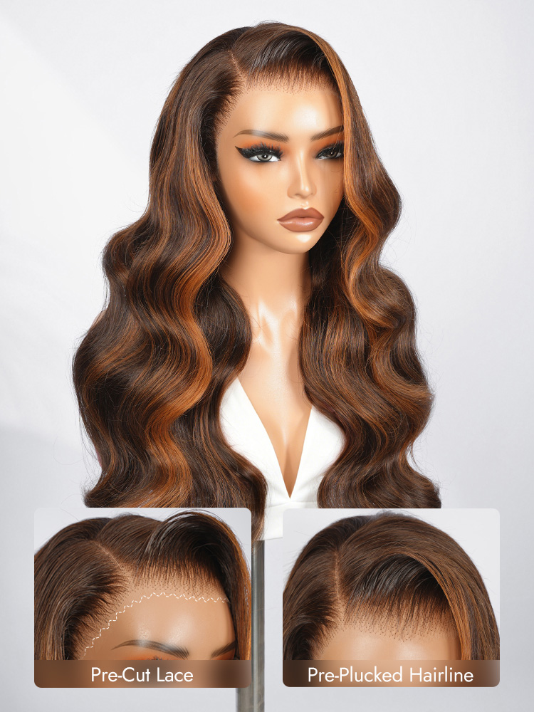 Highlight Orange Glueless Lace Wig