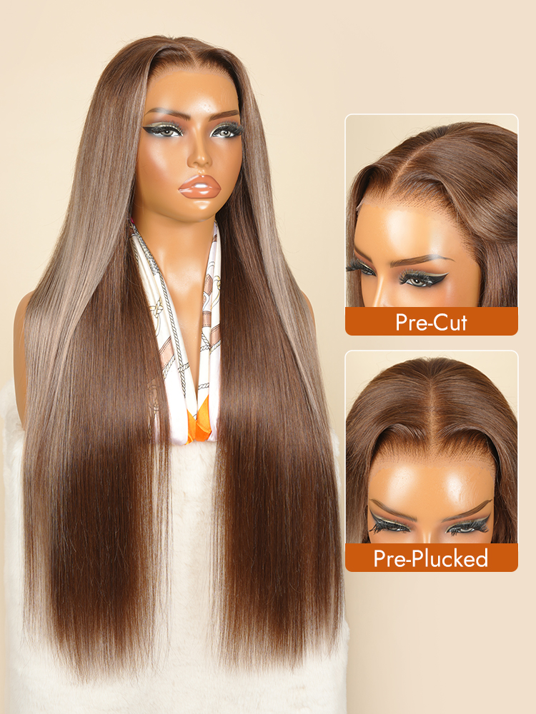 Balayage Straight Human Hair Pre-plucked