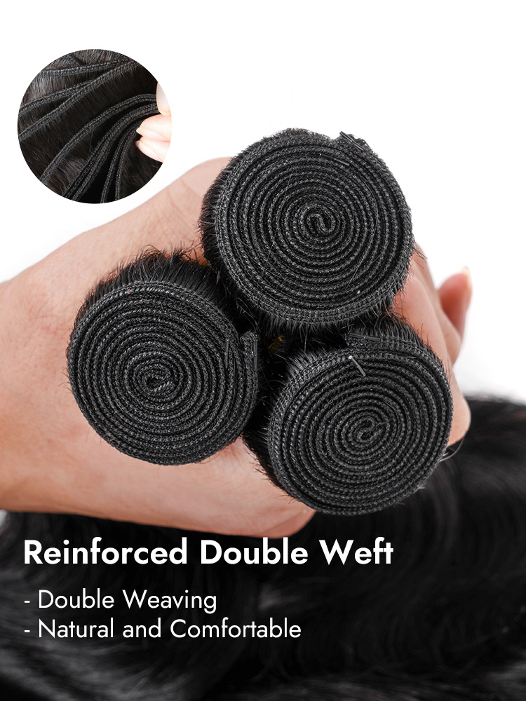 Double Weft 12A Body Wave Hair Weave