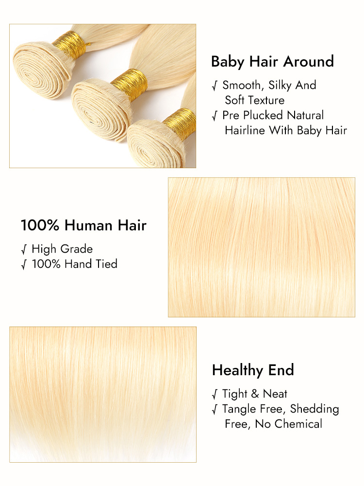 613 Straight Human Hair Bundles