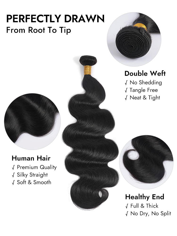 Body Wave Double Drawn Hair Bundle
