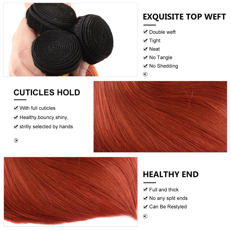 Ombre Hair Straight Bundles