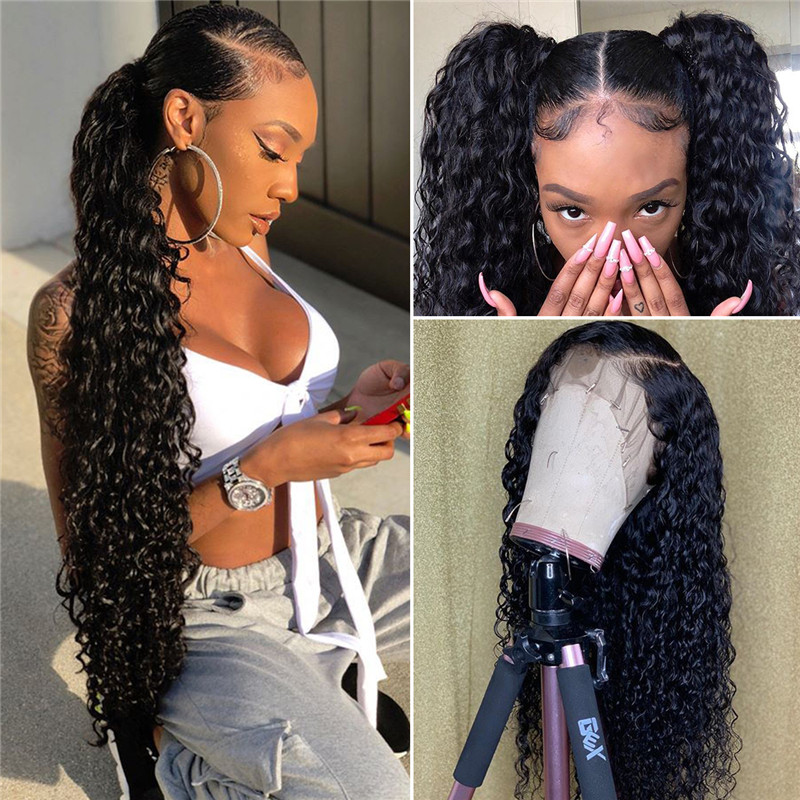 Deep Wave 370 Lace Front Wigs