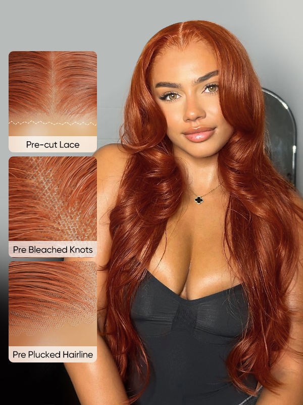 Copper Orange colored Wig