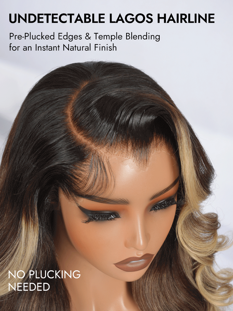 Lagos Hairline Highlight Body Wave Wig