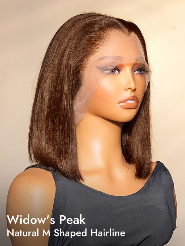 dark brown bob wig