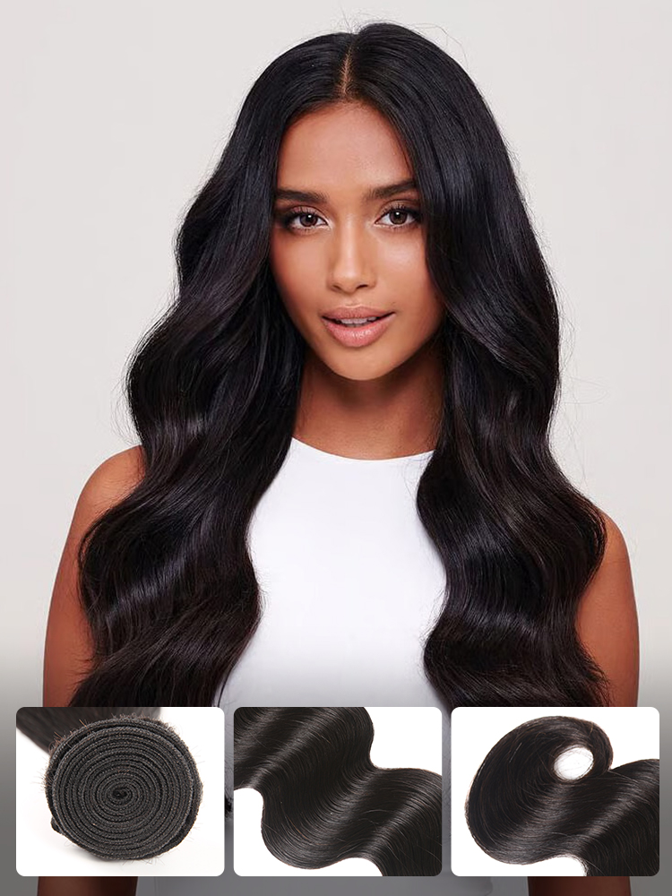 body wave bundles with 5x5 closure