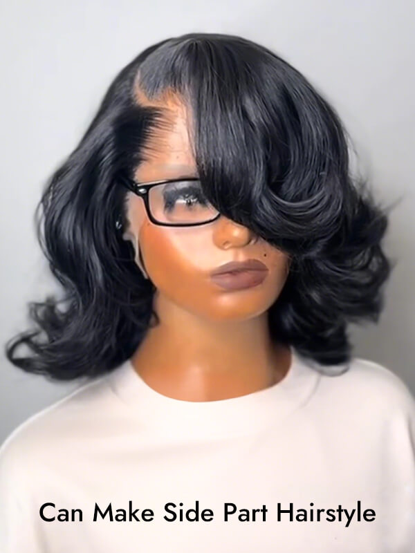 side part wig with layers