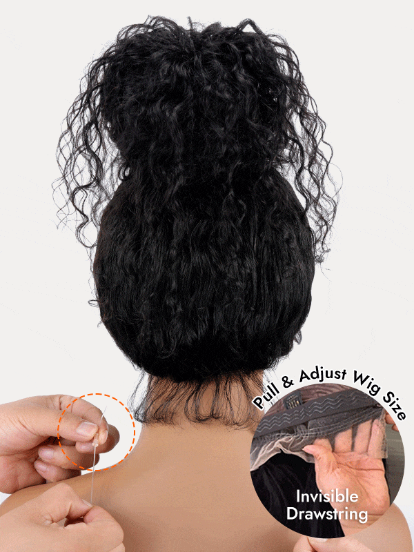 360 lace wig with drawstring