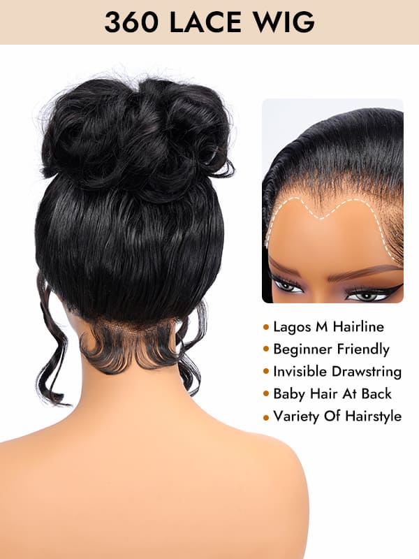 360 Wig With Invisible Drawstring