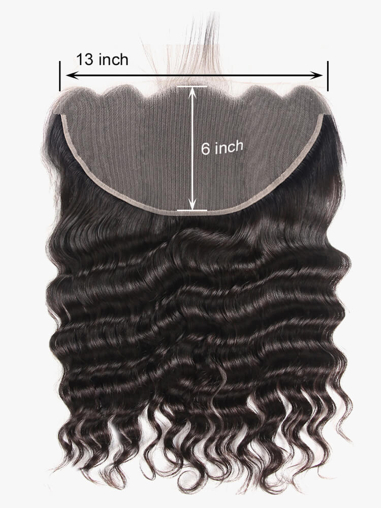 pre plucked  13x6 deep  wave lace frontal 