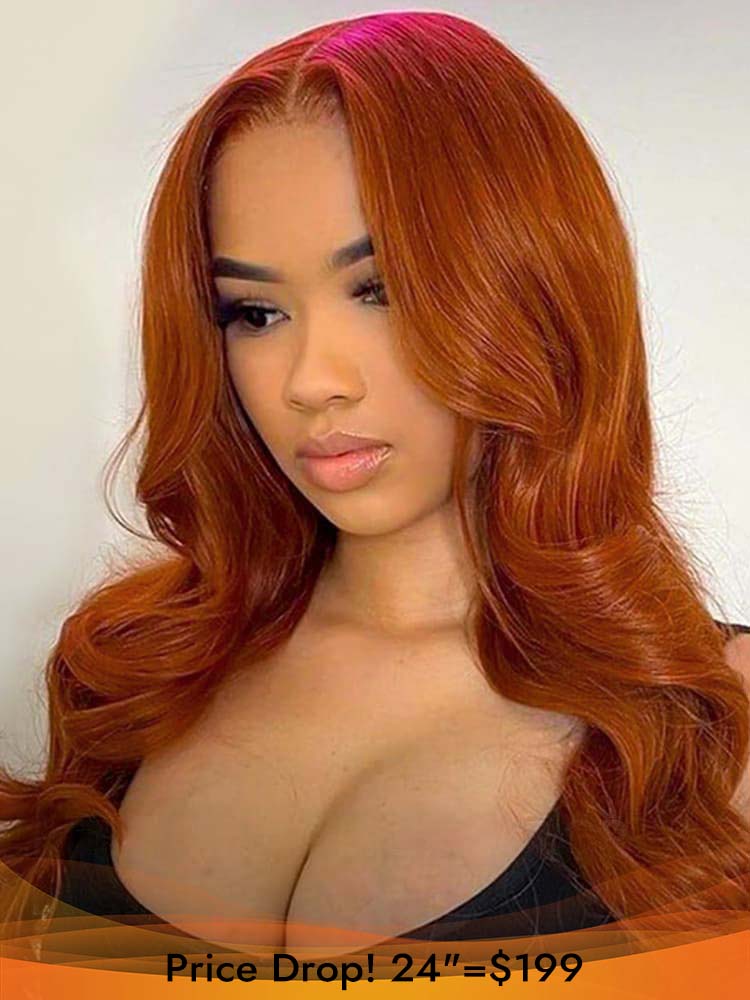 Copper Orange Human Hair Wigs