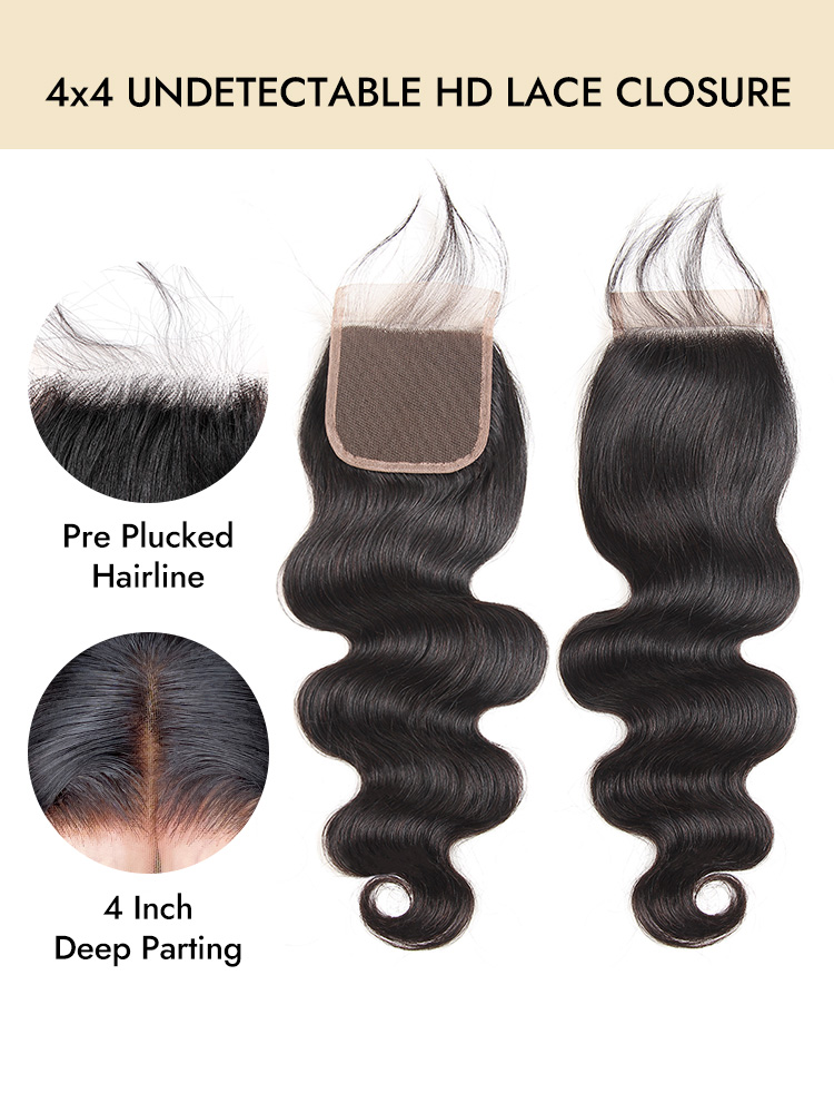 Body Wave 3 Bundles With Closure